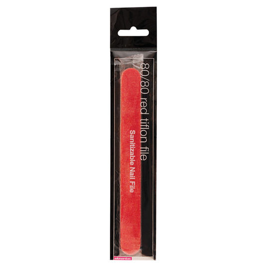 Salon Services Tiflon Nail File Red 80 Grit Single