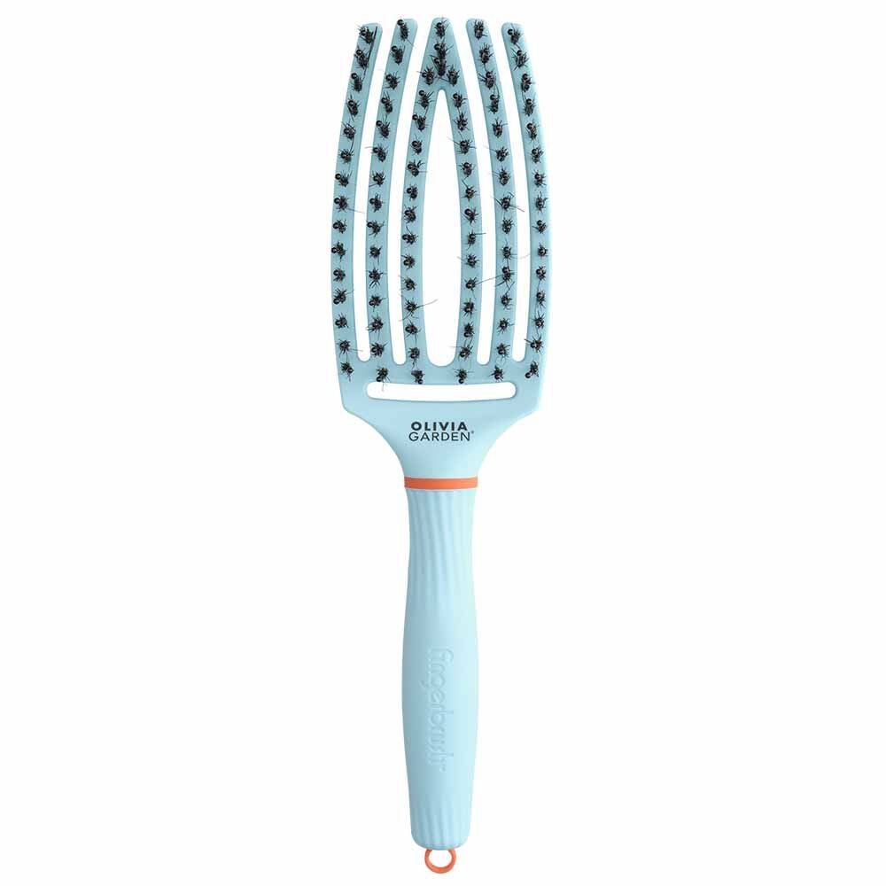 Olivia Garden Inner Child FingerBrush Care Iconic Boar & Nylon - Light Blue