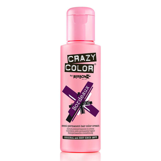 Crazy Color Semi Permanent Hair Colour Cream - Bordeaux 100ml