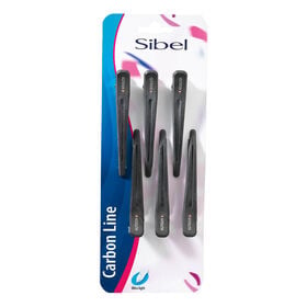 Sibel Carbon Line Clips Pack of 6