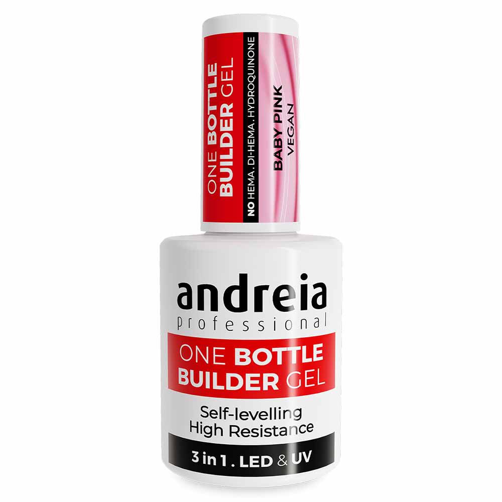 Andreia Professional One Bottle Builder Gel 3 In 1 - Low Viscosity Builder Gel Baby Pink, 14ml