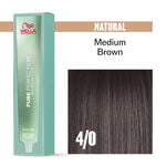 Wella Professionals Pure Perfection Ammonia Free Permanent Hair Colour - 4/0 Medium Brown 60ml