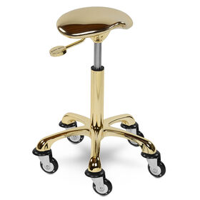 Sibel Rollercoaster Eccentric Stool, Gold