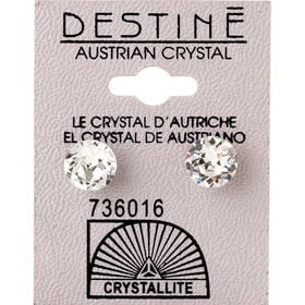 Crystallite Clear Extra-large Ear Studs 8mm