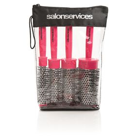 S-PRO Heat Retainer Brush Set Pink
