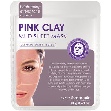 Skin Republic Pink Clay Mud Sheet Mask 18g