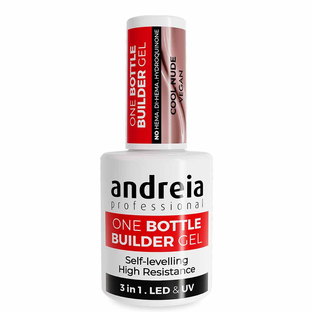 Andreia Professional One Bottle Builder Gel 3 In 1 - Low Viscosity Builder Gel Cool Nude, 14ml