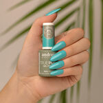 Andreia Professional True Pure T51 Turquoise blue with blue glitter - Hema Free Gel Polish, 10.5ml