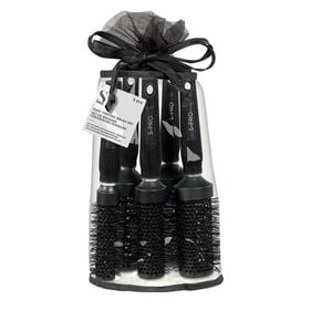 S-PRO Ionic Ceramic Brush Set, Pack of 5, Black