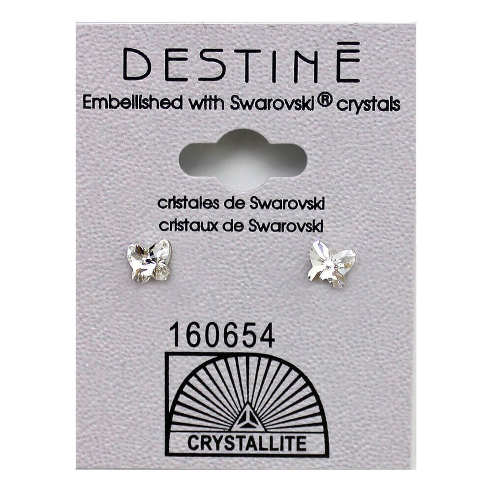 Crystallite Small Butterfly Stud Earrings