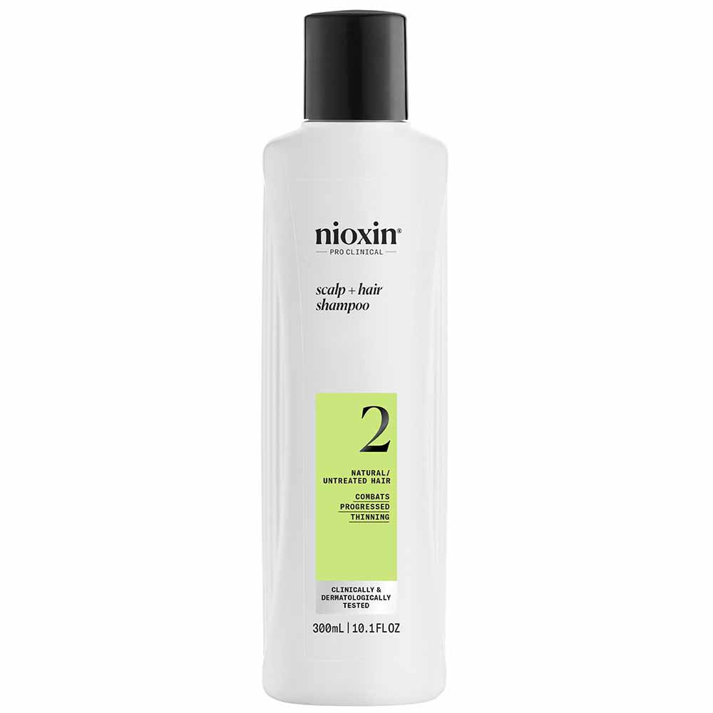 Nioxin System 2 Scalp + Hair Thickening Shampoo for Natural Hair with Progressed Thinning 300ml