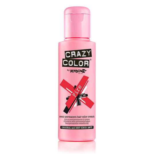 Crazy Color Semi Permanent Hair Colour Cream - Fire 100ml