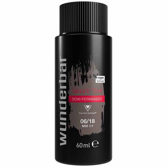 Wunderbar Gloss'n Tone Demi-Permanent Colour Liquid 06/18 Dark Blond Ash Pearl 60ml