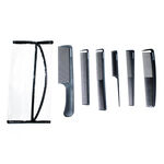 Salon Services Six Piece Comb Set Black