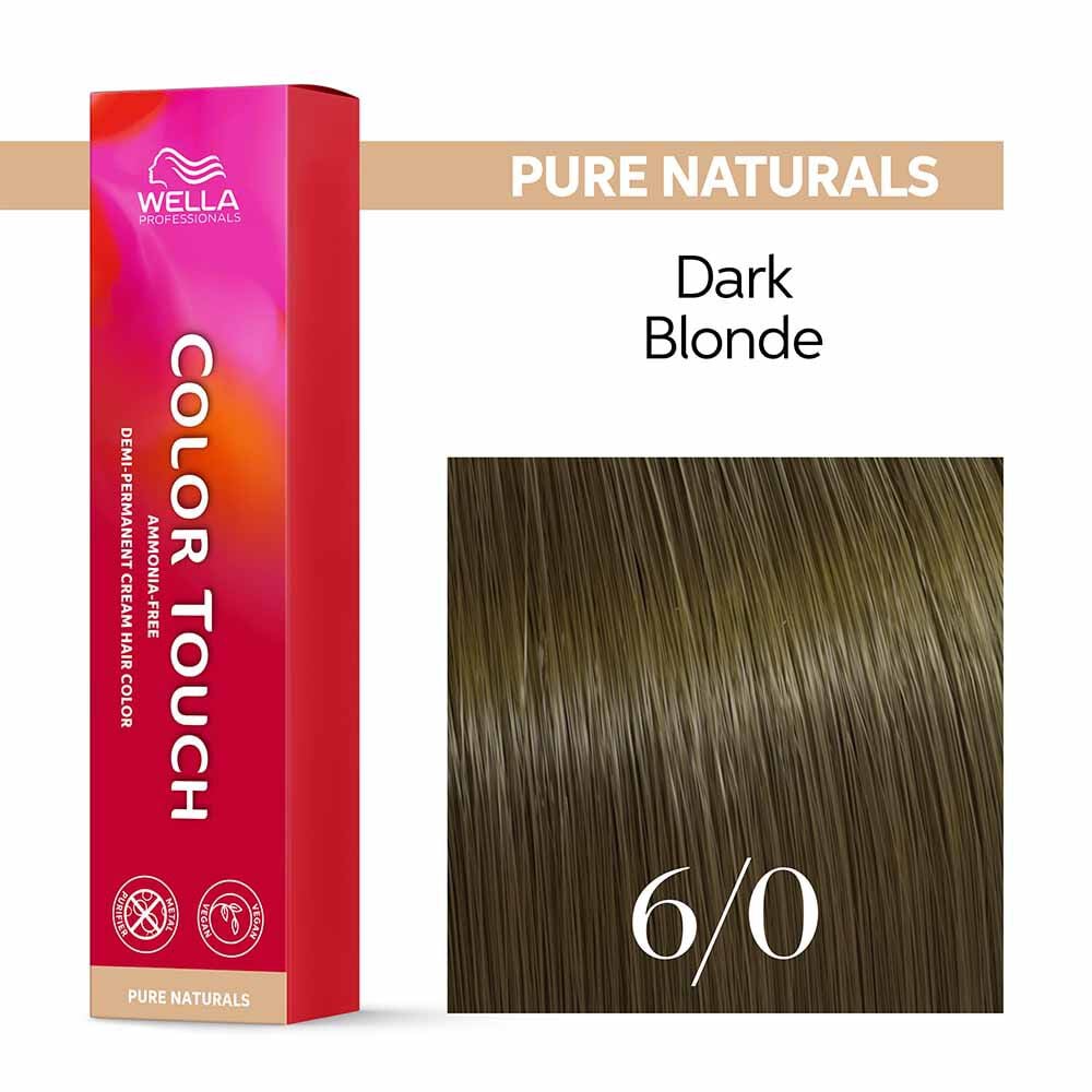 Wella Professionals Color Touch Demi-Permanent Hair Colour - 6/0 Dark Blonde 60ml Wella Professionals Color Touch Demi-Permanent Hair Colour - 6/0 Dark Blonde 60ml