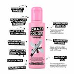 Crazy Color Semi Permanent Hair Colour Cream - Platinum 100ml