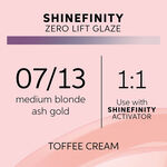 Wella Professionals Shinefinity Zero Lift Glaze - 07/13 Cool Toffee Cream 60ml