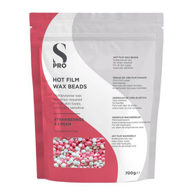 S-PRO Strawberries and Cream Stripless Hot Film Wax Beads Bag, 700g