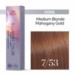 Wella Professionals Illumina Permanent Hair Colour - 7/53 Blonde Mahogany Gold 60ml