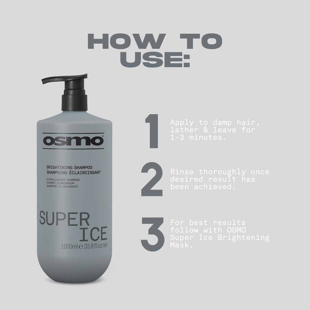 Osmo Super Ice Brightening Shampoo 1000ml | Hair Shampoo | Sally
