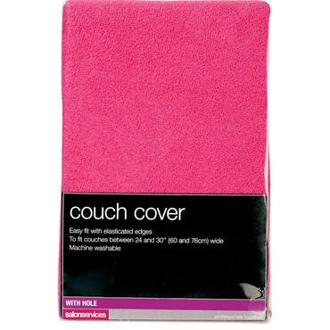 Salon Services Couch Cover With Hole Pink