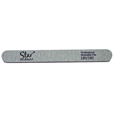 Star Nails Zebra Foam Straight File 180/180 Grit Pack of 6