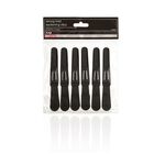 Salon Services Strong Hold Sectioning Clips, Black, Pack of 6