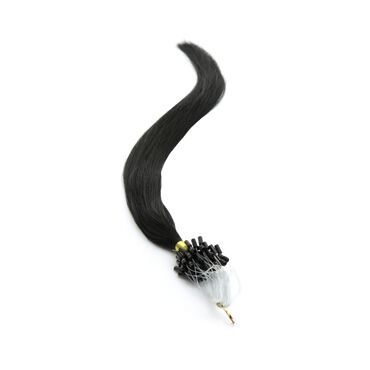 American Pride Micro Ring Human Hair Extension 18 Inch - 1 Blackest Black