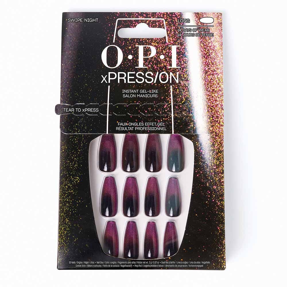 OPI xPRESS/ON Artificial Nails, Swipe Night