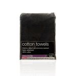 Salon Services Bleach Resistant Towels, Black, Pack of 12