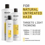 Nioxin System 1 Scalp + Hair Thickening Shampoo for Natural Hair with Light Thinning 1L