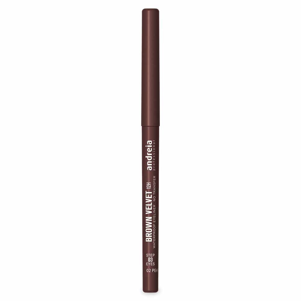 Andreia Professional Brown Velvet 12H, Waterproof Eyeliner - Brown 0.31g