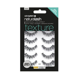 Naturalash 117 Texture Wispy Strip Lashes, Black, Multi Pack