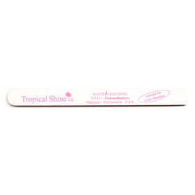 Tropical Shine White Lightening Nail File (Coarse 100/Medium 180) One End Square