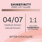 Wella Professionals Shinefinity Zero Lift Glaze - 04/07 Natural Bitter Chocolate 60ml
