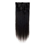 Wildest Dreams 100% Human Hair Clip-In Extensions, Half Head, 18 inch/52g - 1 Blackest Black