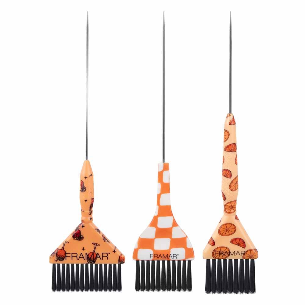 Framar Puttin' On The Spritz Pin Tail Brush Set, Pack of 3