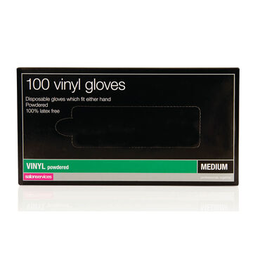 Salon Services Disposable Vinyl Gloves Pack of 100 - Medium