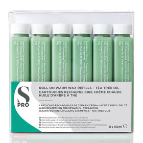 S-PRO Roll On Crème Wax Refills Tea Tree 6x80g