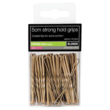 Salon Services Strong Hair Grips Blonde 5cm Pack Of 50 Bobby