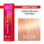 Wella Professionals Color Touch Demi-Permanent Hair Colour - 10/34 Lightest Blonde Gold Red 60ml