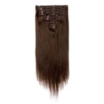 Wildest Dreams 100% Human Hair Clip-In Extensions, Full Head, 18 inch/88g - 2 Brownest Brown