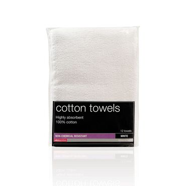 Salon Services Non Bleach Resistant Towel White Pack of 12