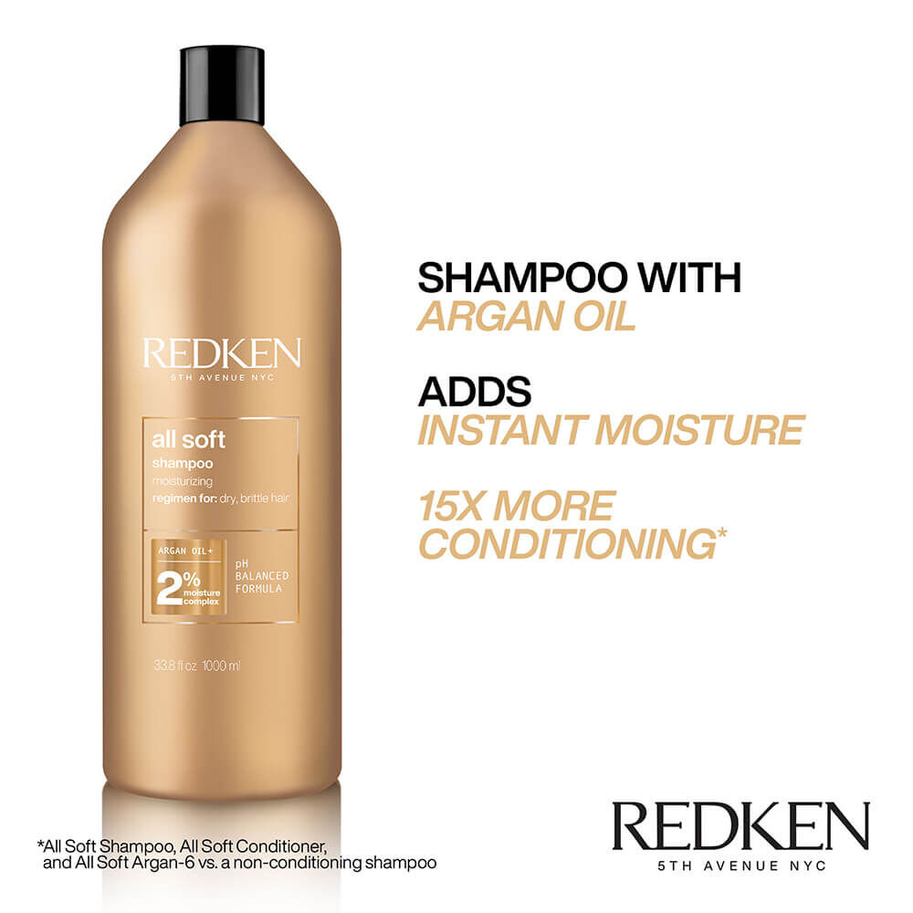 Redken All Soft Shampoo 1000ml