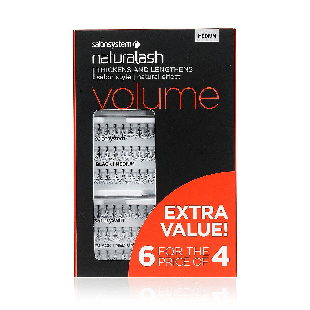Salon System Naturalash Volume Individual Lashes, Medium, Extra Value Pack