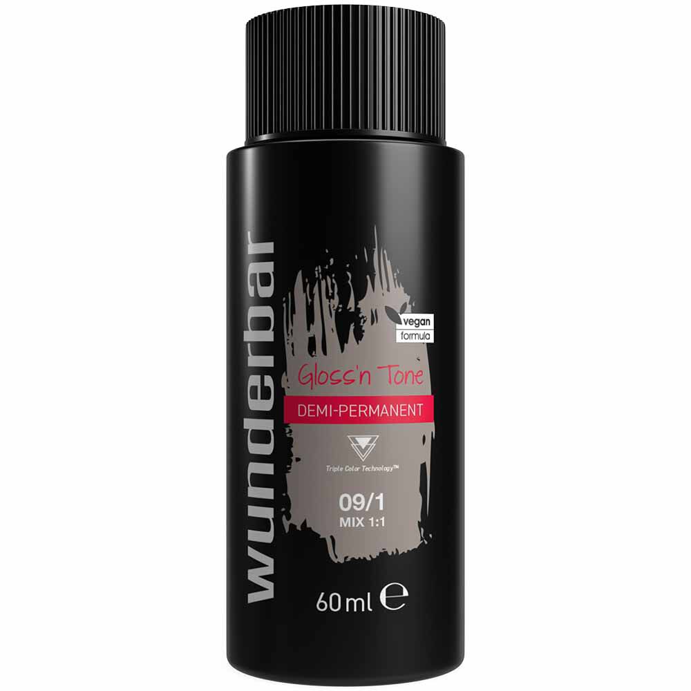 Wunderbar Gloss'n Tone Demi-Permanent Colour Liquid 09/1 Very Light Blond Ash 60ml