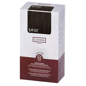Lucens Permanent Hair Dye Kit 5.0 Light Brown
