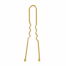 Sibel Micro Metal Wavy Bobby Pins 35mm, Blonde, Pack of 50