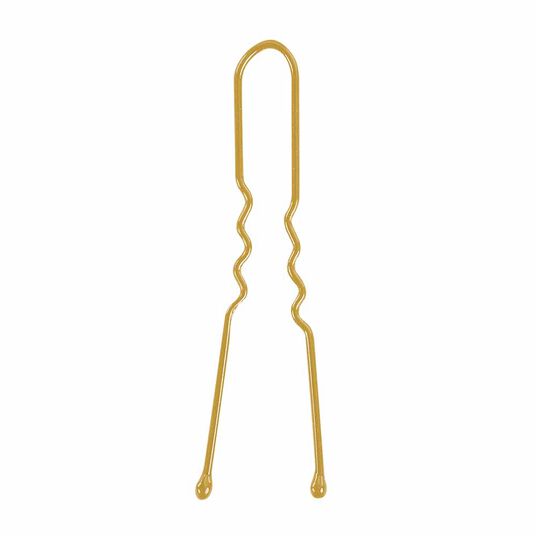 Sibel Micro Metal Wavy Bobby Pins 35mm, Blonde, Pack of 50