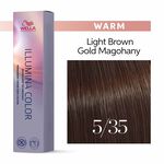 Wella Professionals Illumina Color Permanent Hair Colour - 5/35 Light Gold Mahogany Brown 60ml